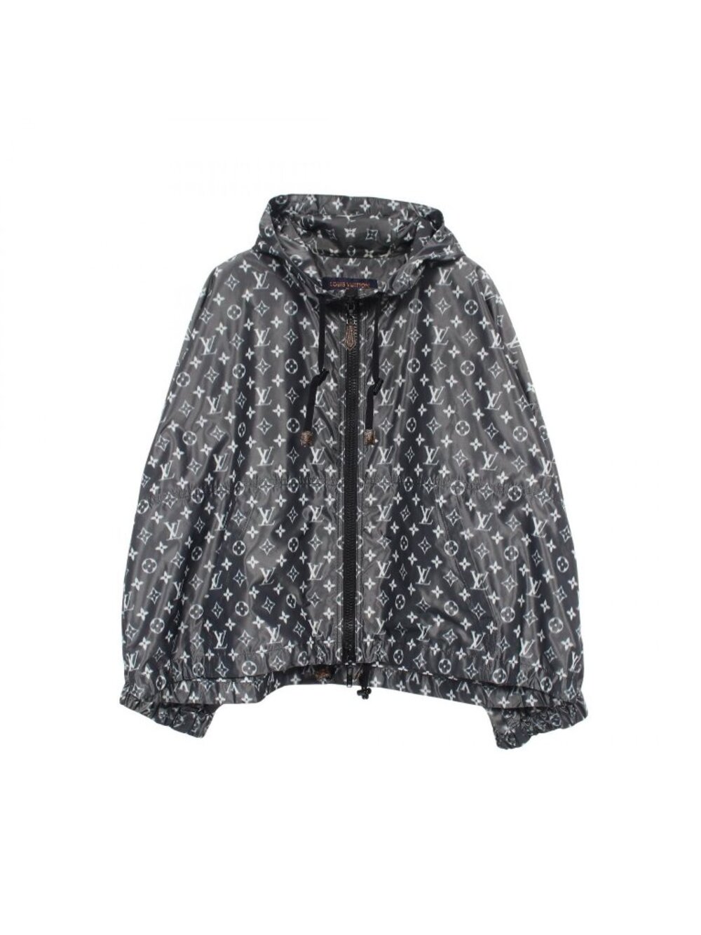Louis Vuitton Monogram Hooded Zip Up Silk Jacket